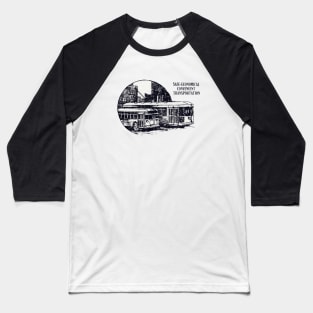 1940s Public Transportation Baseball T-Shirt